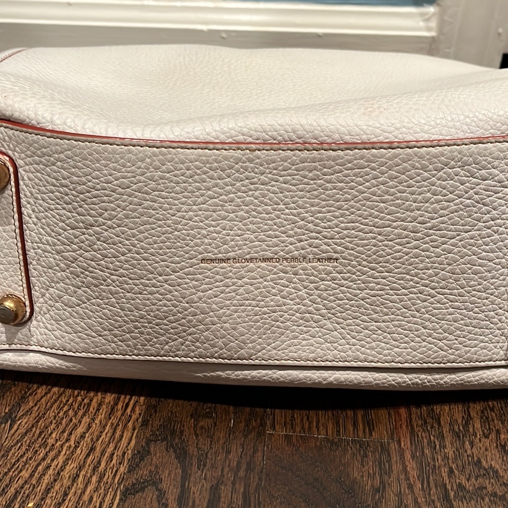 Coach Cream Satchel with Brown Handles and Trim - Picture 7 of 7